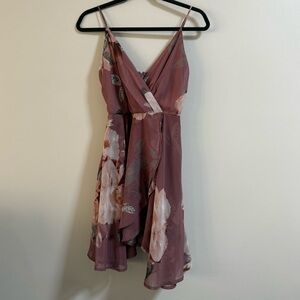 Windsor Mauve Floral Asymmetrical Dress